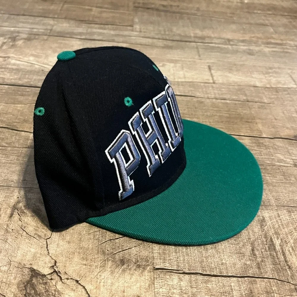 PHILLY Baseball Snapback Hat Cap One Nation Philadelphia Hat Green Gray Black - Picture 2 of 10